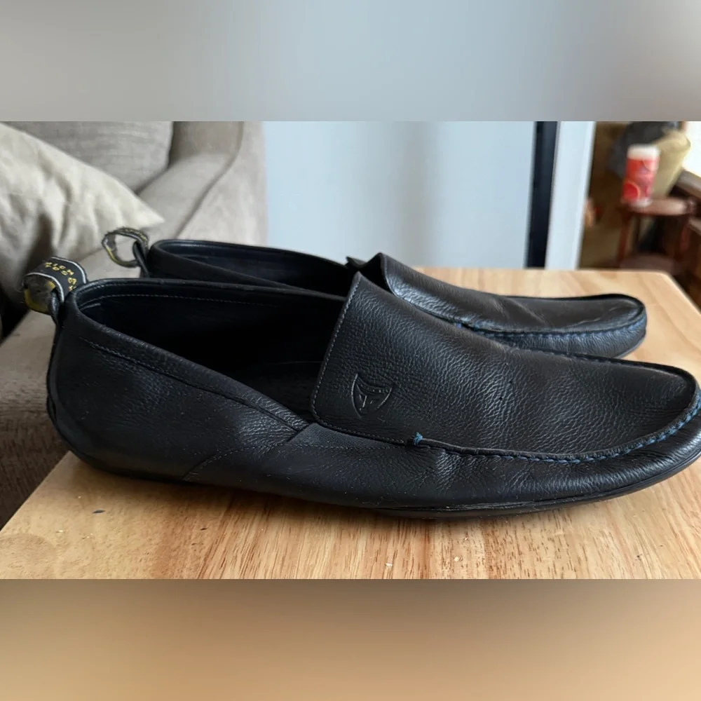Michael Toschi‎ Onda Classic Black Men's Calf Leather Driving Loafers